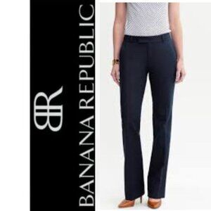 Banana Republic Wool Martini Fit Flare Dress Pants Blue Size 8 Stretch Trouser